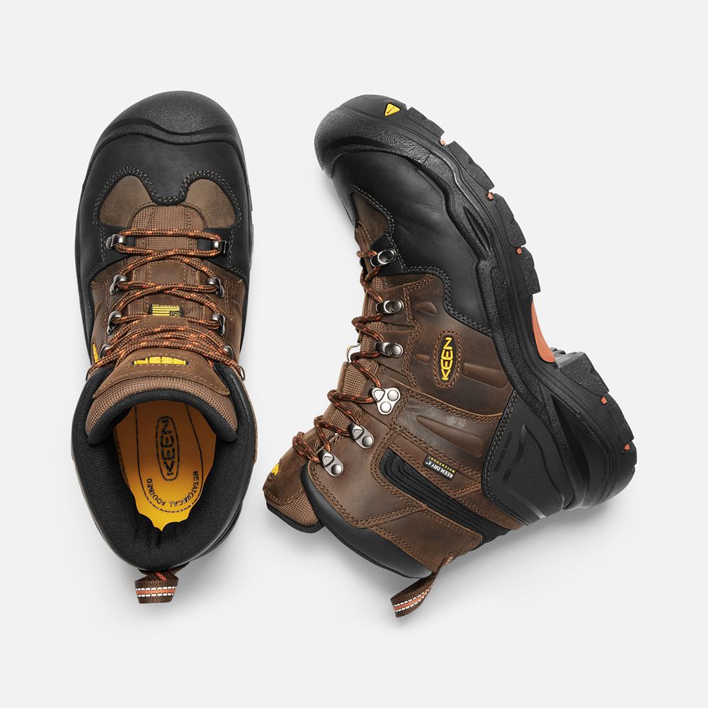 Botas de Trabajo Keen Mexico Marrom/Negros - Hombre Coburg 6\" Waterproof (Steel Toe) - ZP3791608